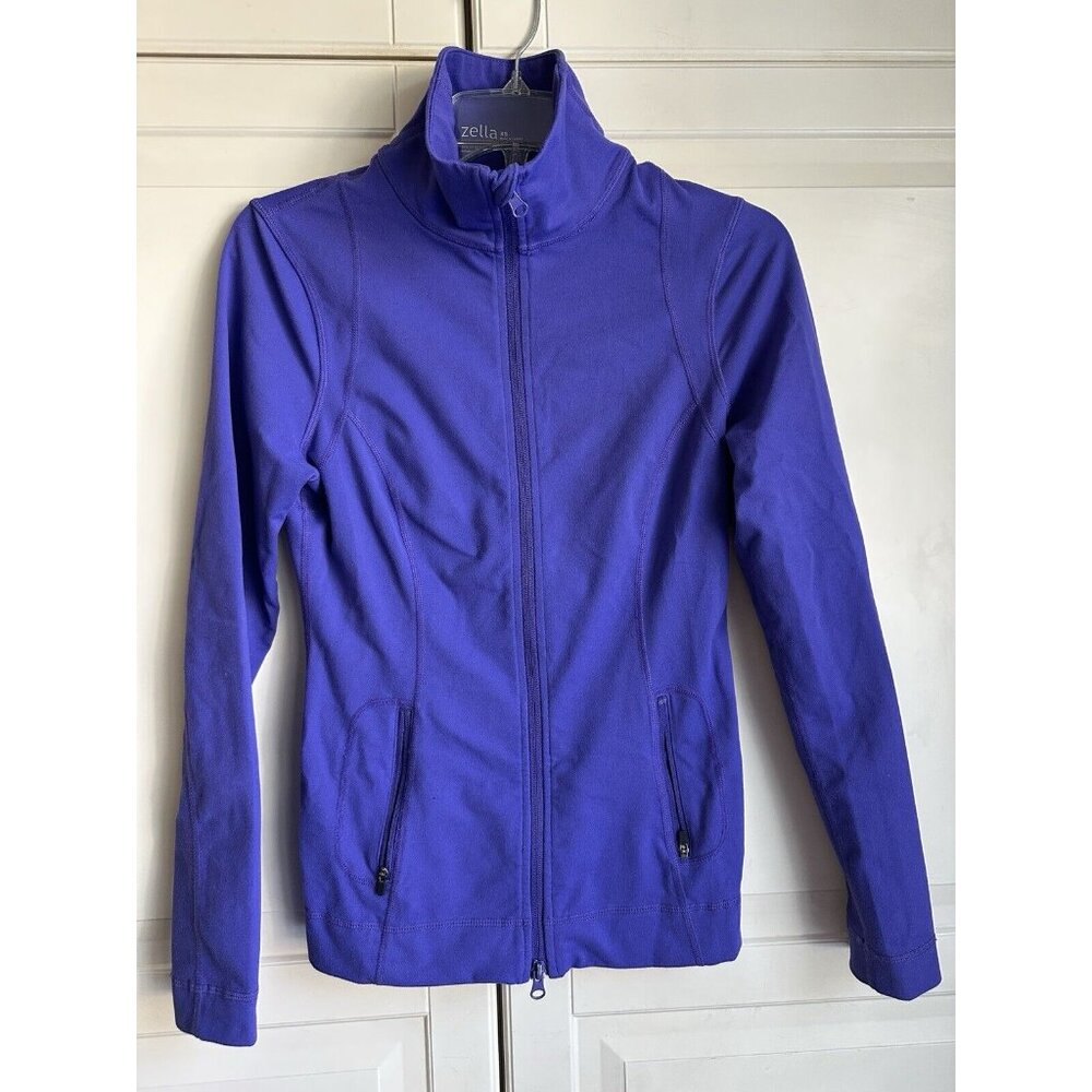 Zella Full Zip Track Jacket Purple Womens XS Extra Small